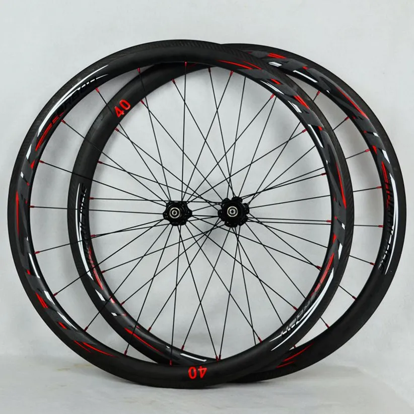 Дорожный велосипед Wheelset Fat Circle Sealed Bearing колеса велосипеда 700C углеродное волокно