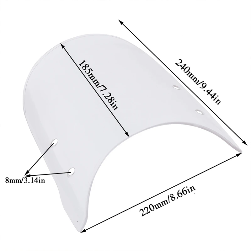 Стекло на лобовое стекло мотоцикла 5-7 дюймов подходит для Honda Yamaha XJR 1300 Suzuki GSX 1400 Royal