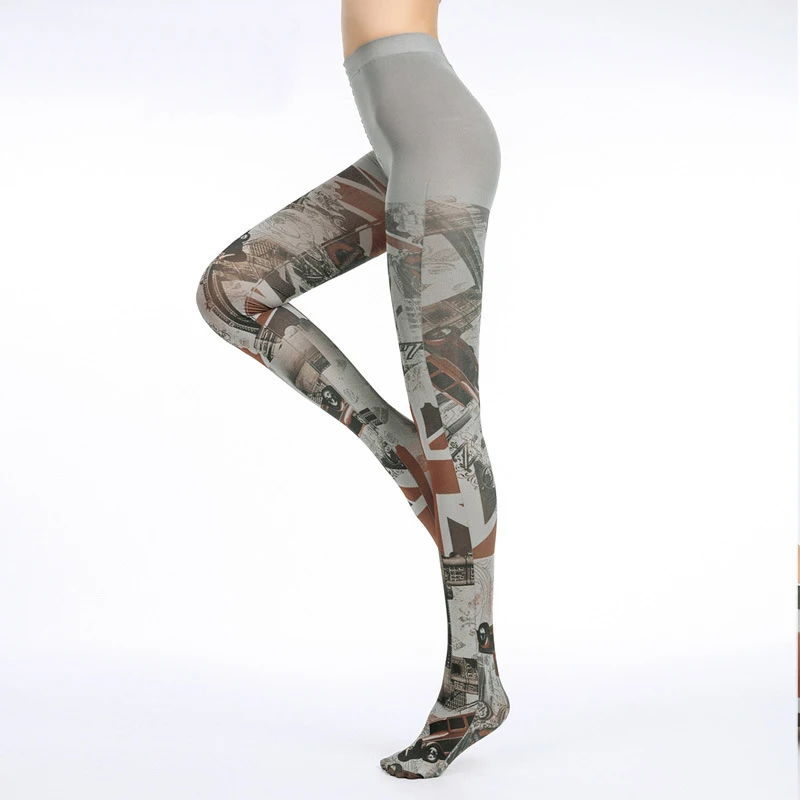 Женские колготки с принтом британского флага Прямая поставка | Женская одежда