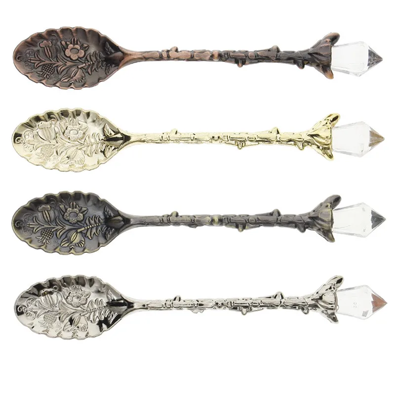 Crystal Head Pattern Coffee Spoon Kitchen Dining & Bar Vintage For Camping Picnic |