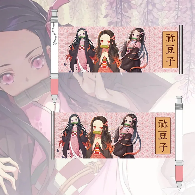 

For School Gift Gel Pen Anime Demon Slayer: Kimetsu No Yaiba Black 0.5 Neutral Pens Writing Office Learning Supplies