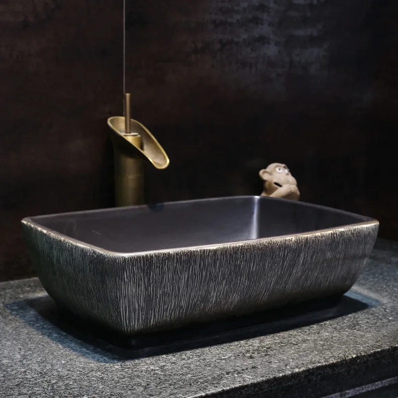 Salle De Bain Black Wasbak Vanity Fregadero Lavandino Bagno Banyo Waschtisch Cuba Banheiro раковина для ванной Lavabo умывальник