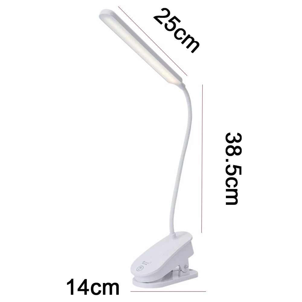 Clip Wireless Table Lamp Study Touch 2000mAh Rechargeable LED Reading Desk Lamp USB Table Light Flexo Lamps Table