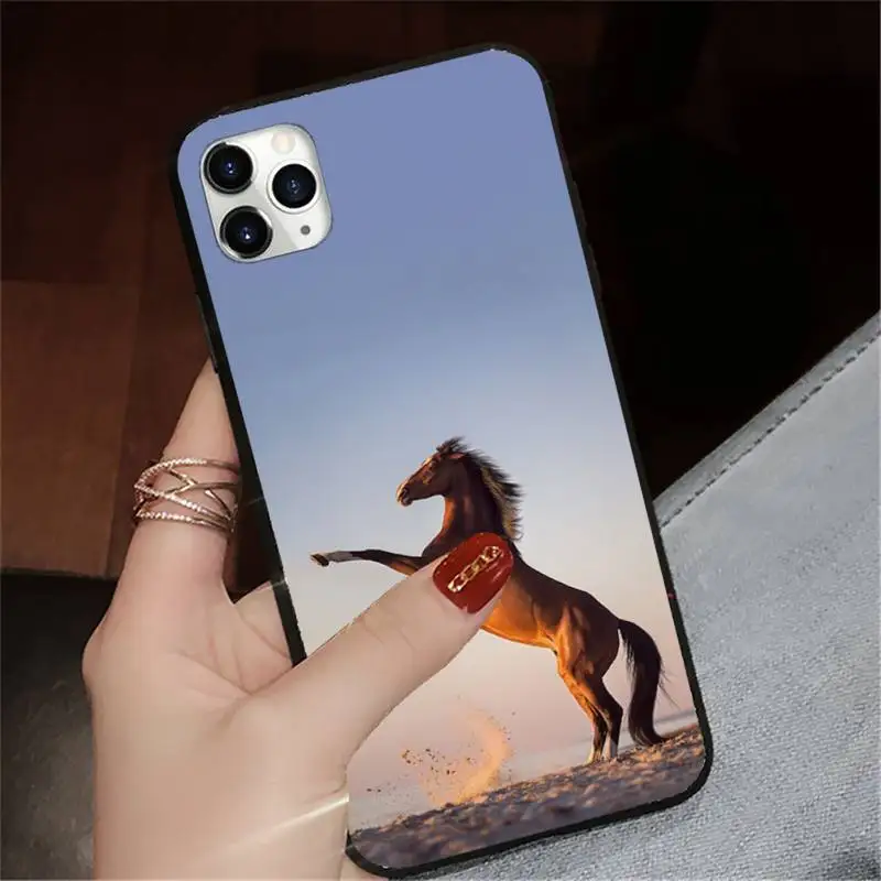 

running horse case for airpods Phone Case for iPhone 11 12 pro XS MAX 8 7 6 6S Plus X 5S SE 2020 XR