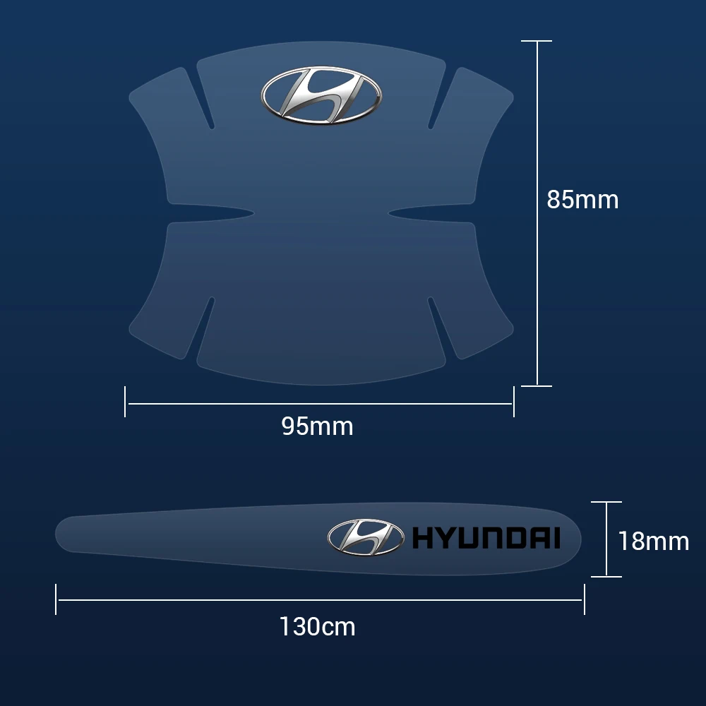 4 шт. прозрачная защитная пленка на ручку автомобиля Hyundai GDI Santa Fe Sonata Solaris Azera Creta I30 |