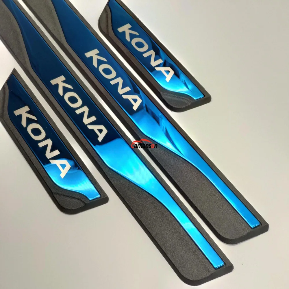 Аксессуары для стайлинга автомобилей hyundai Kona дверная наклейка для порога Авто протектор из нержавеющей стали Накладка на педаль