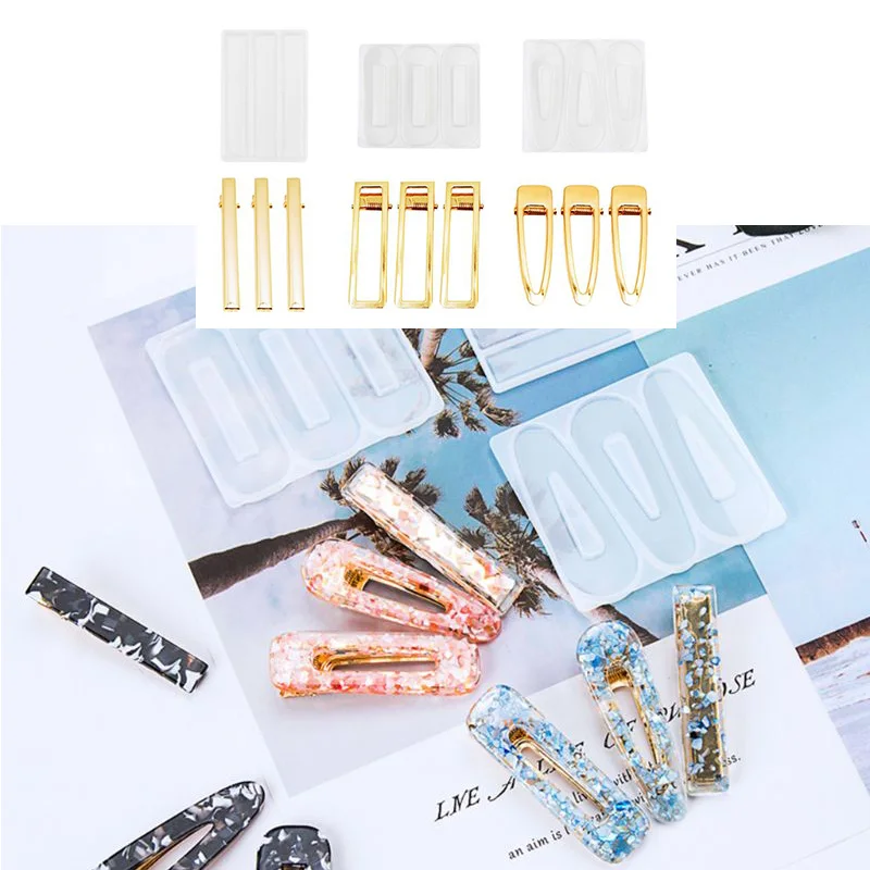 Форма для заколки волос из эпоксидной смолы силиконовая форма сделай сам