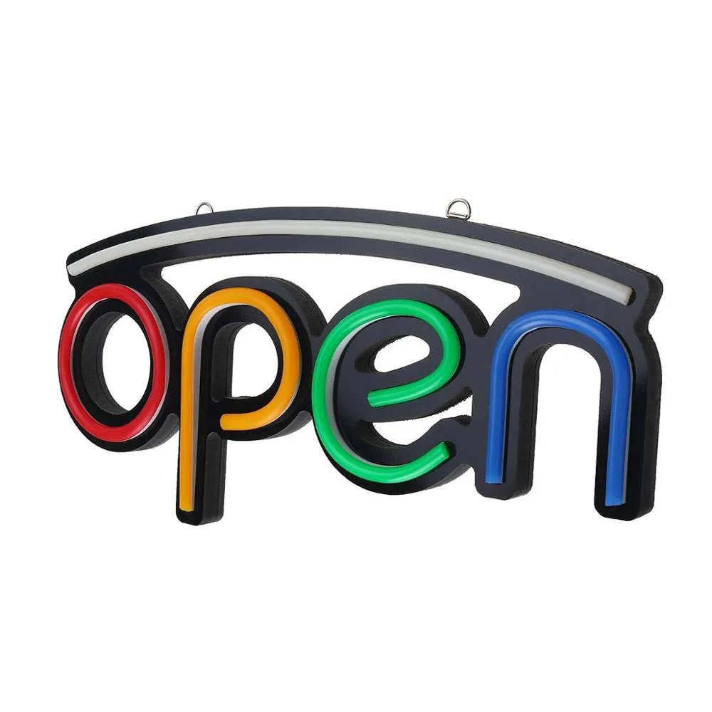 Цветная открытая неоновая вывеска светодиодный настсветильник льник визуальное