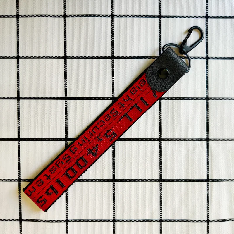 

Trend Black White Car Mobile Phone Woven Lanyard Keychain Jeans Accessories Waist Clothes Bag Charm Pendant Girl Lanyard KeyRing