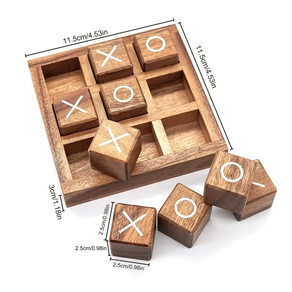 

XO Wood Board Game Leisure Parent-Child Interaction Game Board Chess Developing Intelligent Puzzle Game