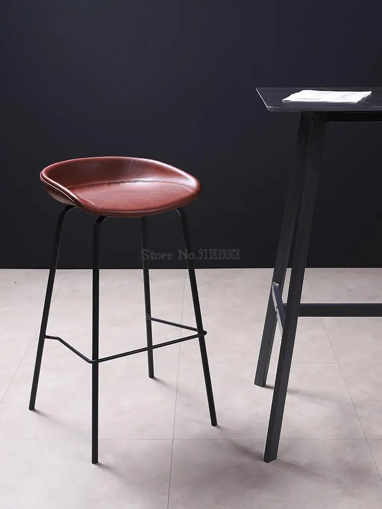 Американский металлический барный стул европейская спинка высокий легкое