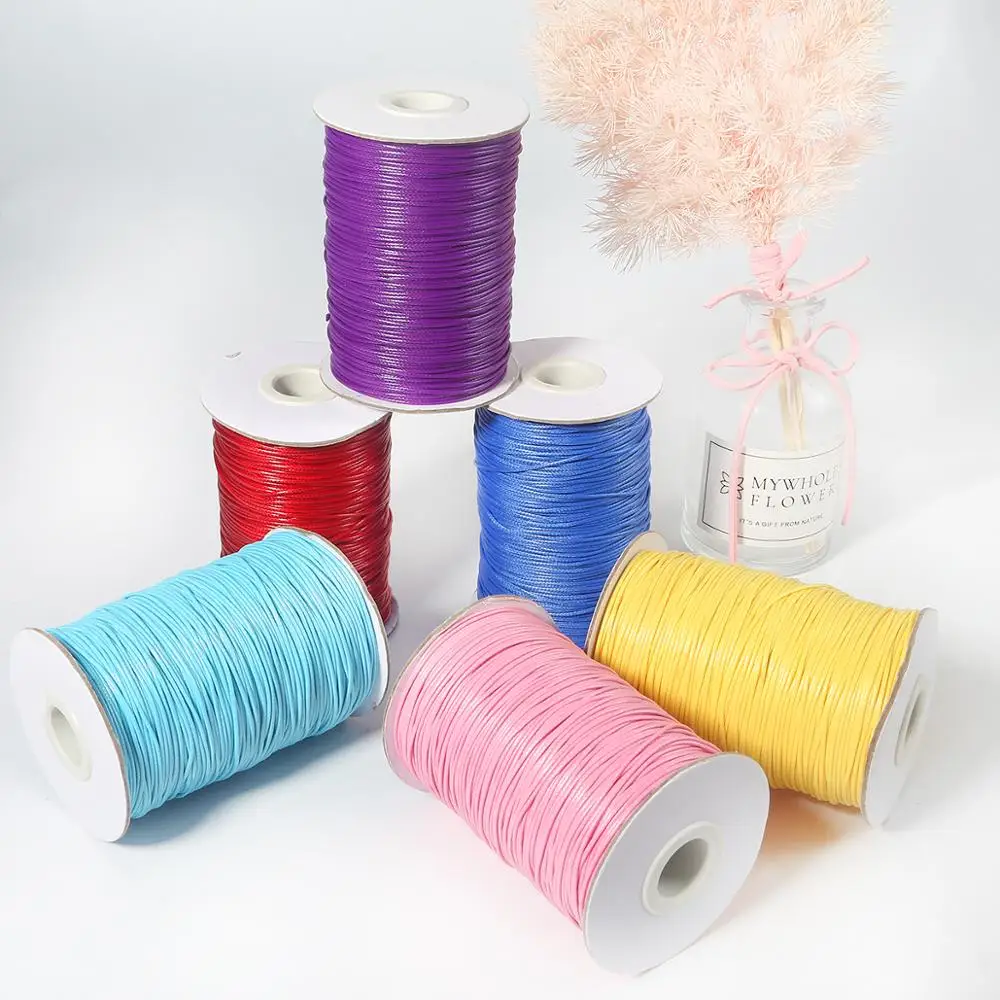 Шнур из натуральной вощеной нить 1 мм 15 м | Украшения и аксессуары