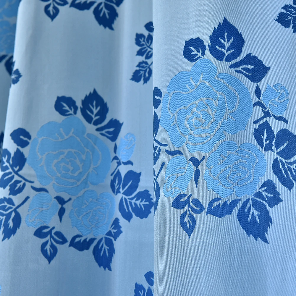 NAPEARL 1 Piece Rose Floral Jacquard Home Decor Short Curtains Valance Grommet Top Elegant Modern Design Cabinet Doors | Дом и сад