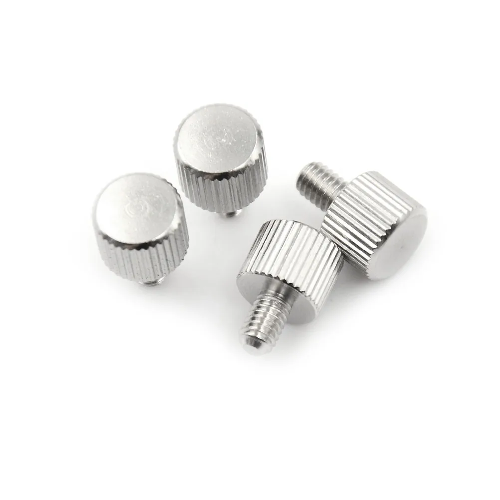 

4PCS Stainless Steel Knurling Flat Head Knurled Thumb Screw Hand Tighten Computer Screws Toolless Thumb Screw Tool Parts