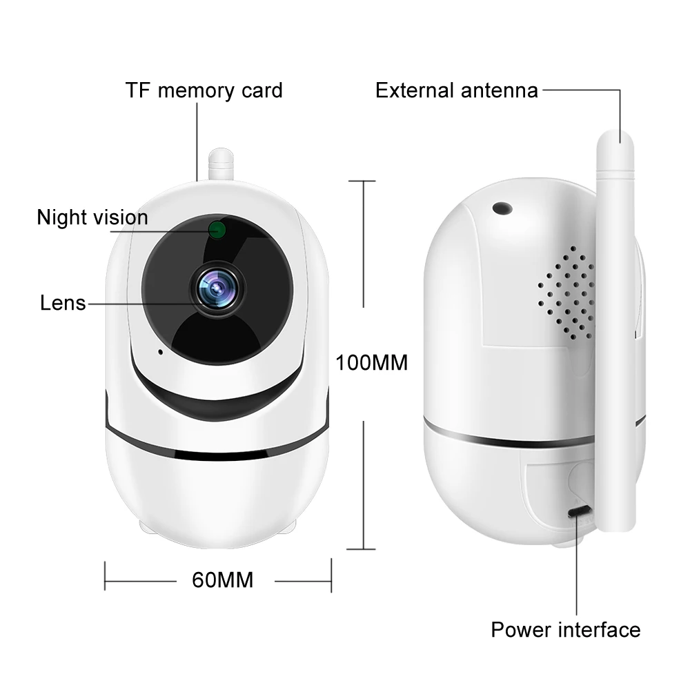 Wi Fi IP камера Tuya Smartlife HD 1080P 2 МП с функцией ночного видения|Камеры видеонаблюдения| |