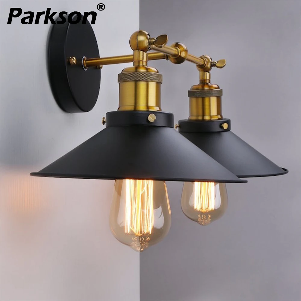 

E27 85-265V Retro Wall Lamp antique bedside Wall Light Steam Punk Industrial Edison bulb Wall Lamp Vintage Loft bar Decor lamp