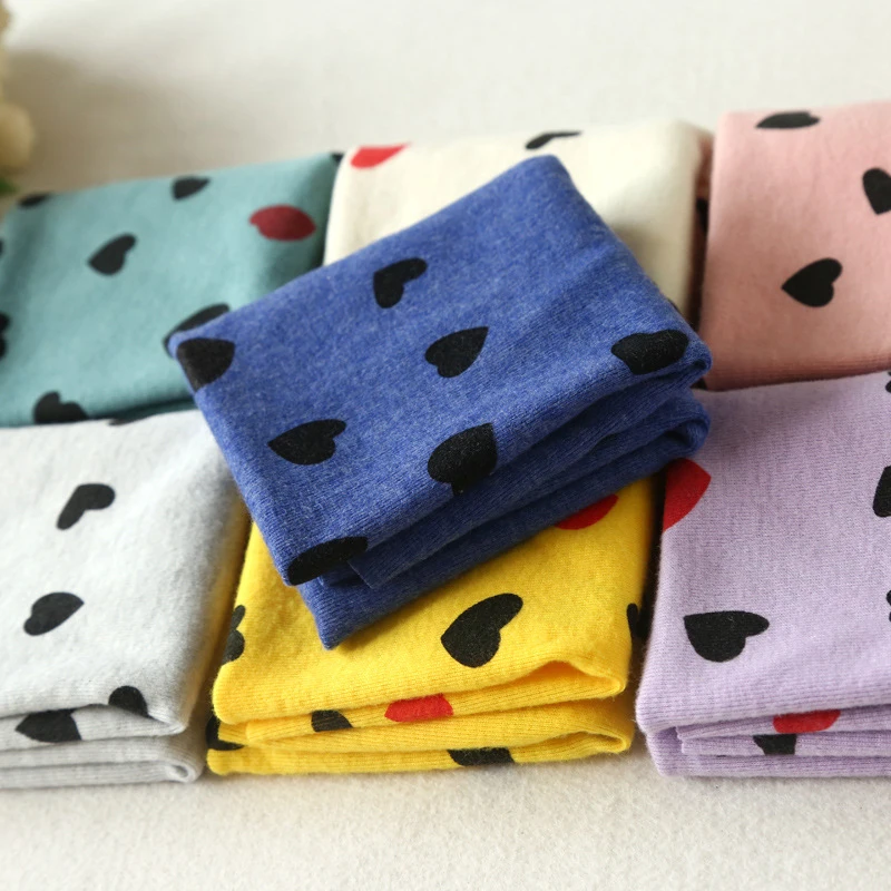 Fashion Cotton Baby Scarf Love Heart Print Kids Bandana Clothes Autumn Winter Children Girls Boys O-ring Neck Collar Scarves | Детская