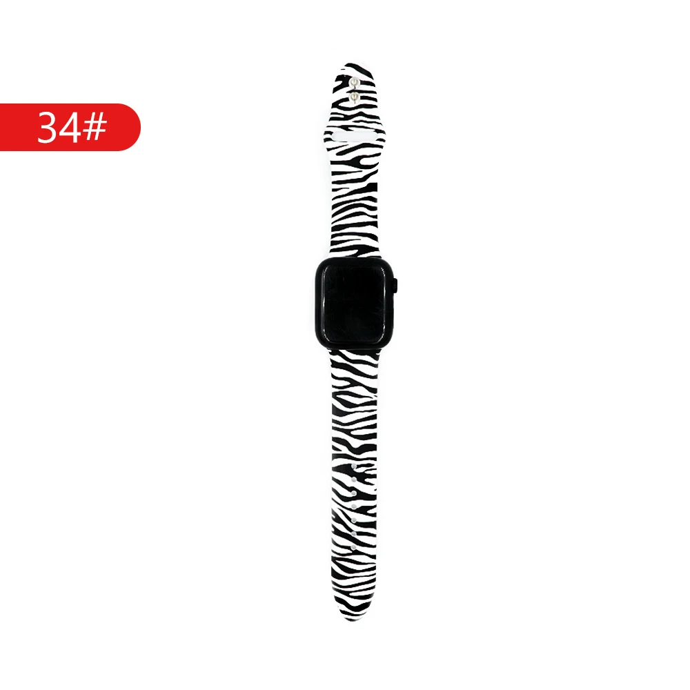 34 Ремешок для apple watch 5 4 ремешок 44 мм 40 мм correa iwatch 3 ремешок 42 мм 38 мм браслет силиконовый apple watch 5 4 3 2 1 Аксессуары для часов - Цвет ремешка: 34