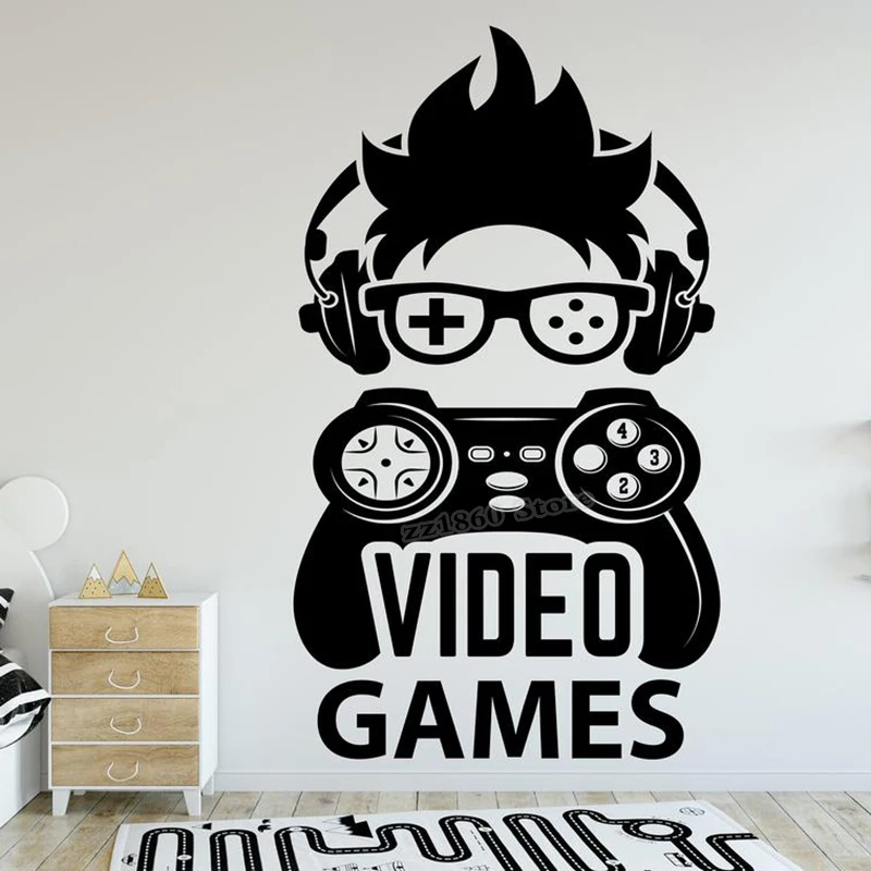 

Game Room Decor Game Wall Decal Video Game Vinyl Gamer Room Decor Sticker Gamer Eat Sleep Game Video Game Wall Sticker B702