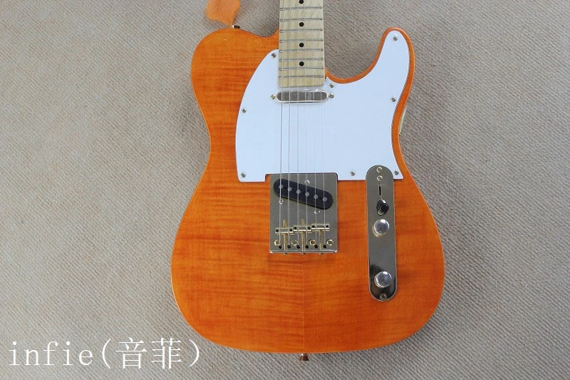 Оптовая продажа новая стильная стандартная электрическая гитара с золотым и