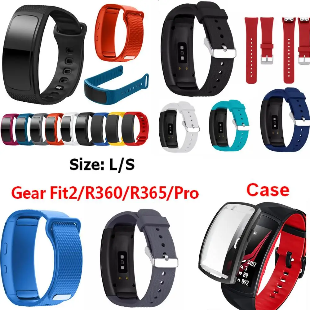 L/S наручные часы для samsung gear Fit 2 Pro ремешок силиконовый ремешок для часов защитный чехол для samsung Fit 2 SM-R360 ремешок