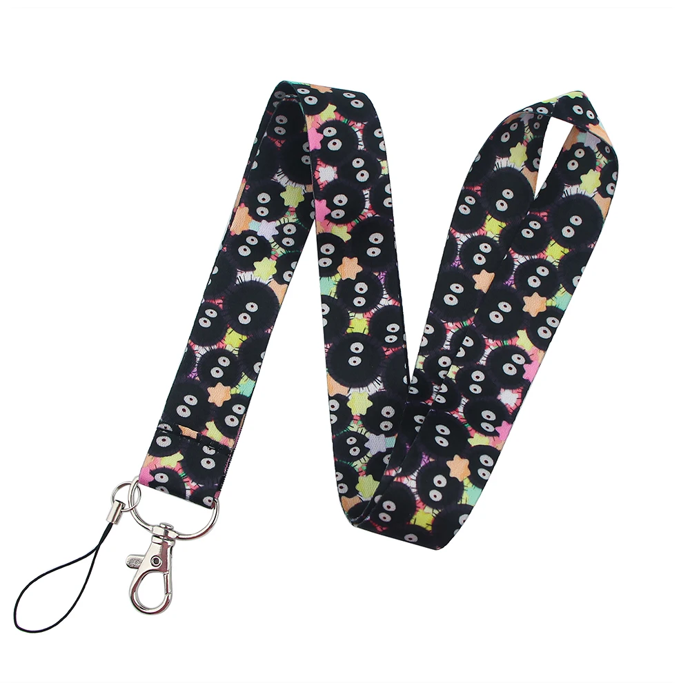 

YL267 Japanese Anime Cute Office lanyard card ID Badge Holder Keychain Pass Gym Mobile Kids Key Holder Key Rings Gifts