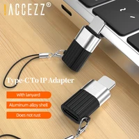 accezz otg type c to micro usb lighting phone adapter charger data cable connector usb c male to micro usb for iphone samsung