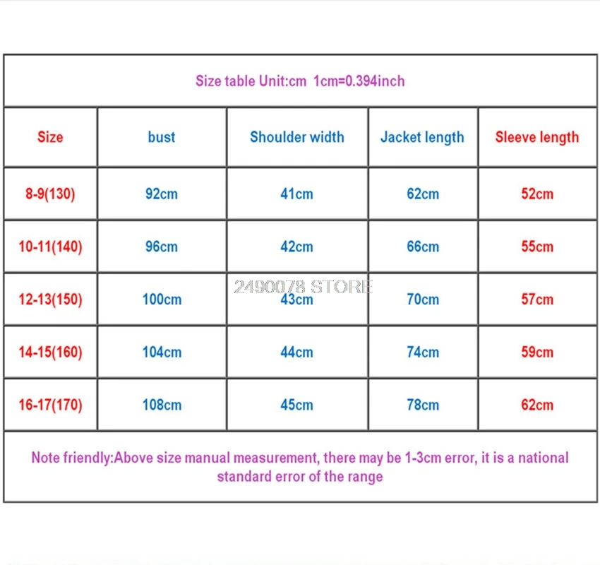 

Boys Girl Winter Thick Warm Waterproof Windproof Sport Coat Kids Cotton Down Jacket Outwear Children Outdoor Snowsuit 8-17 Year