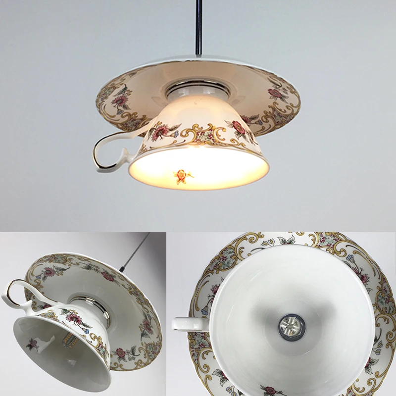 Подвесной светильник в скандинавском стиле с цветочной чашкой Европейский