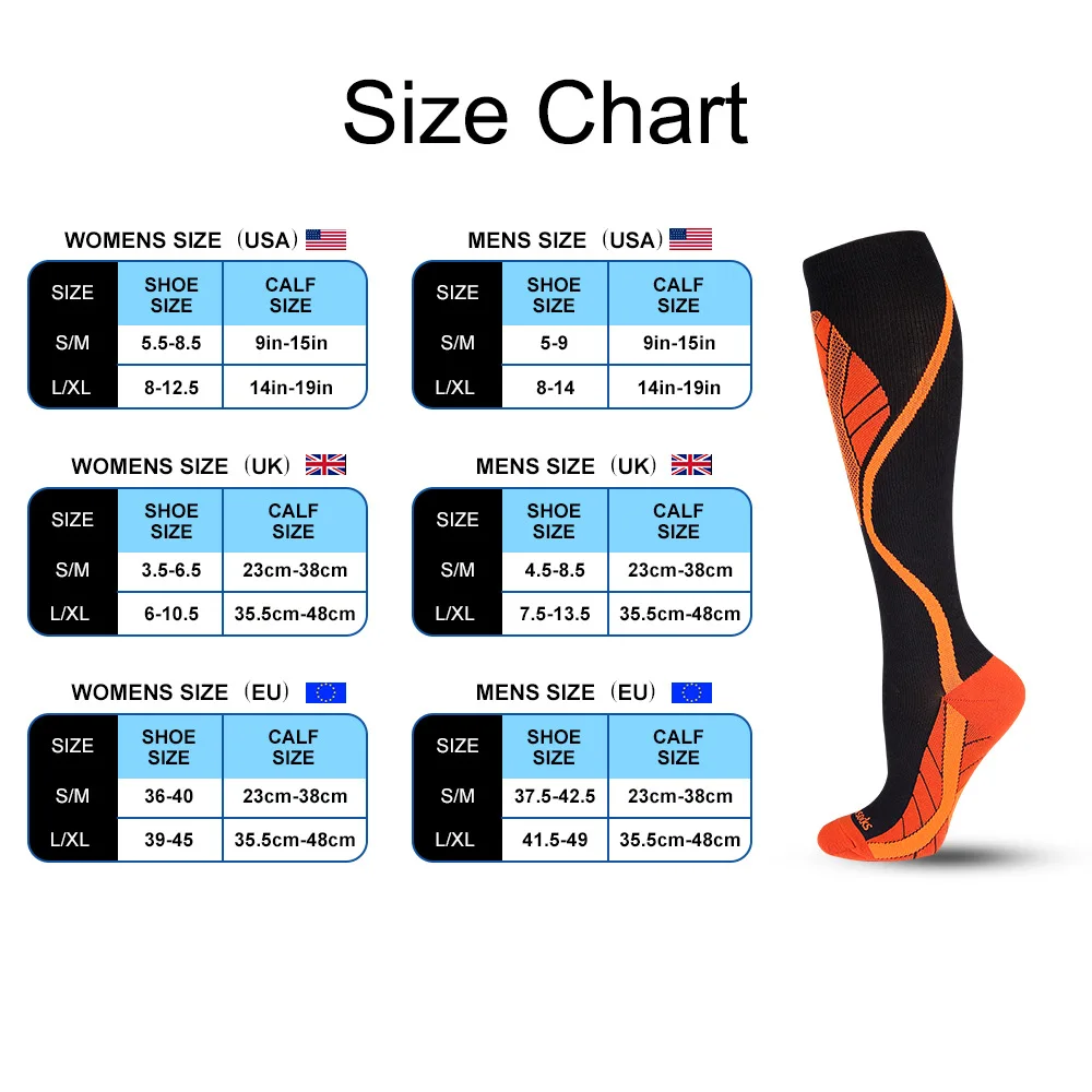 Compression Socks 4 Pairs Per Set Professional Outdoor Sport Cycling Mountaineering Marathon Running Socks Sports Pressure Socks