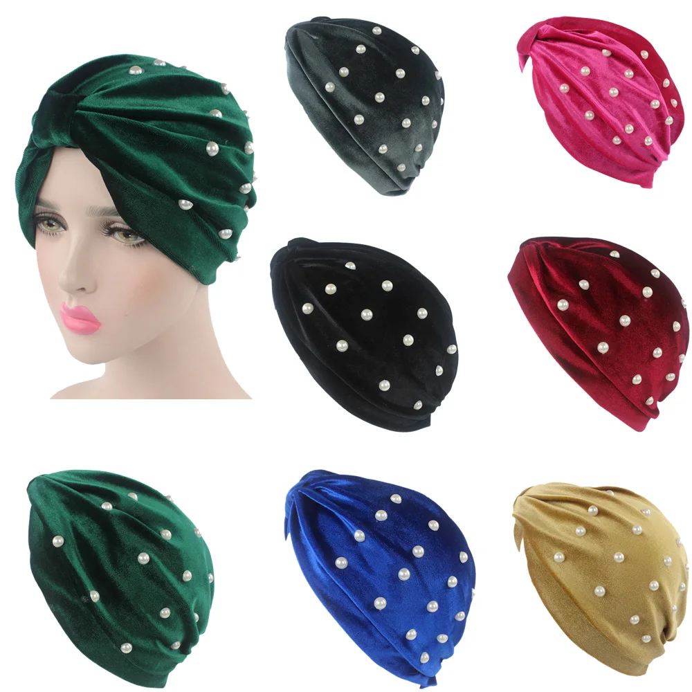 Индия мусульманская женская бархатная шапочка для рака женский шарф-тюрбан