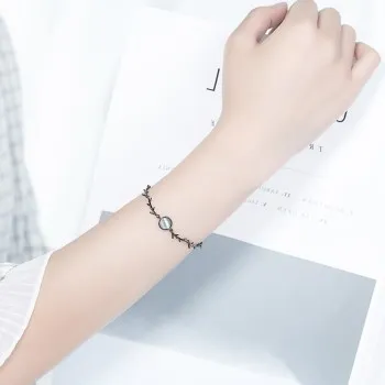 

Forest Opal Bracelet Female Simple Temperament Black Gold Crystal Moonlight Forest Tree Technique Bracelet Wholesale Jewelry