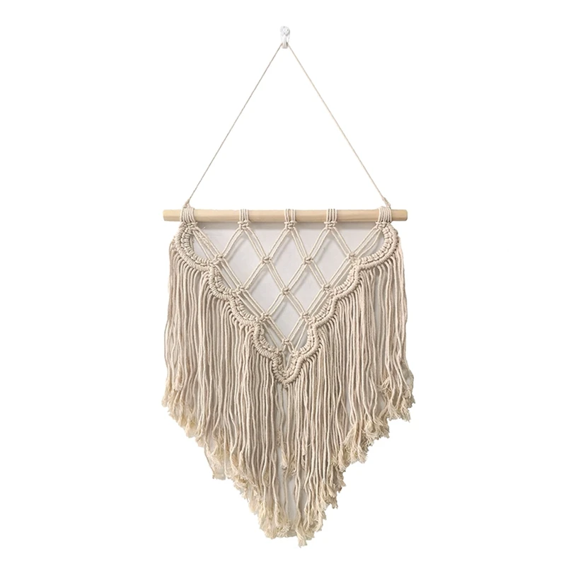 

Macrame Wall Hanging Art Woven Boho Home Decor, Geometric Beautiful Wall Art for Apartment, Dorm Room Decoration