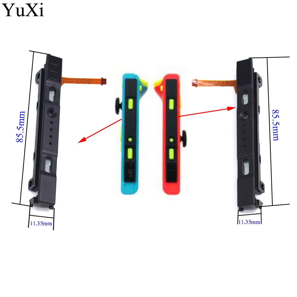

YuXi L R LR Slide Left Right Sliders Railway Replacement For Nintend Switch Console Rail For NS Joy-con Controller