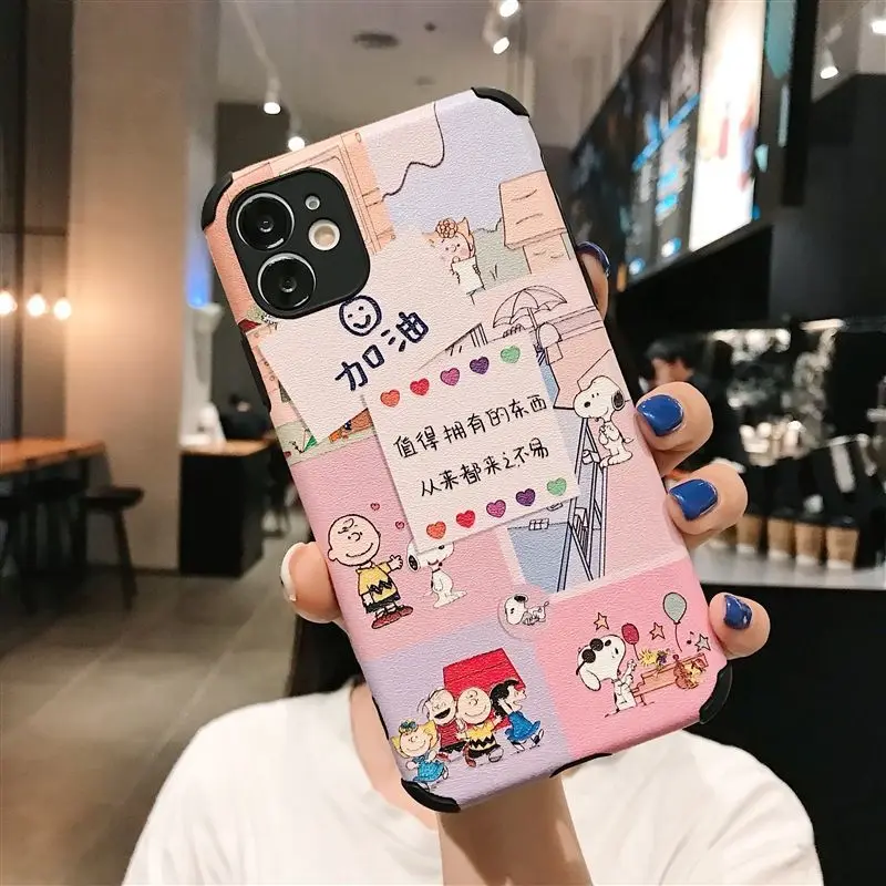 

Snoopy Silicone Soft Phone Case for IPhone 13/13Pro/13Promax/13min/X/XR/XS/XSMAX/11/12Pro/12mini Phone Couple Case Cover