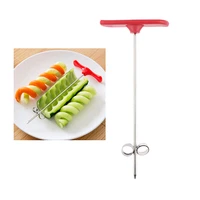 stainless steel spiral knives creative cucumber rotary cuter spiral coil knife household fruit vegetable twist knife
