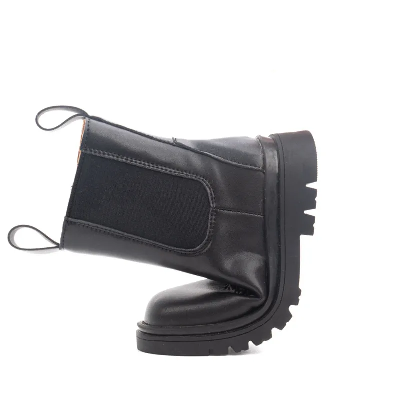 

Children Chelsea Boots Kids Girls Martin Boots Casual Autumn Winter PU Leather School Boy Shoes Fashion In Snow Boots 2020 NEW
