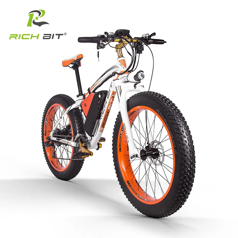 Preise RICHBIT RT-022 1000W Schnee Bike 21 Geschwindigkeit Elektrische Bike 26 Zoll 4,0 Fett Reifen Ebike 48V17Ah Lithium-batterie Elektrische Mountainbike
