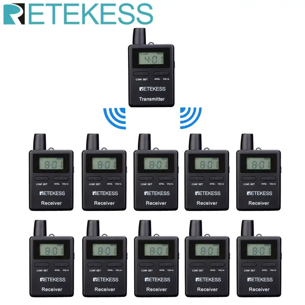 

Retekess TT109 2.4GHz Professional Wireless Tour Guide System for Traveling Museum Visit Meeting Factory Church