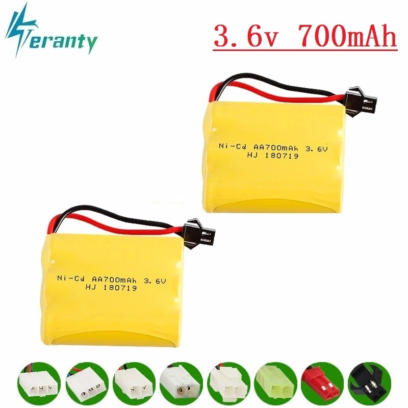 Обновленная батарея 3 6 v 700mah NiCD для радиоуправляемых игрушек автомобилей танков