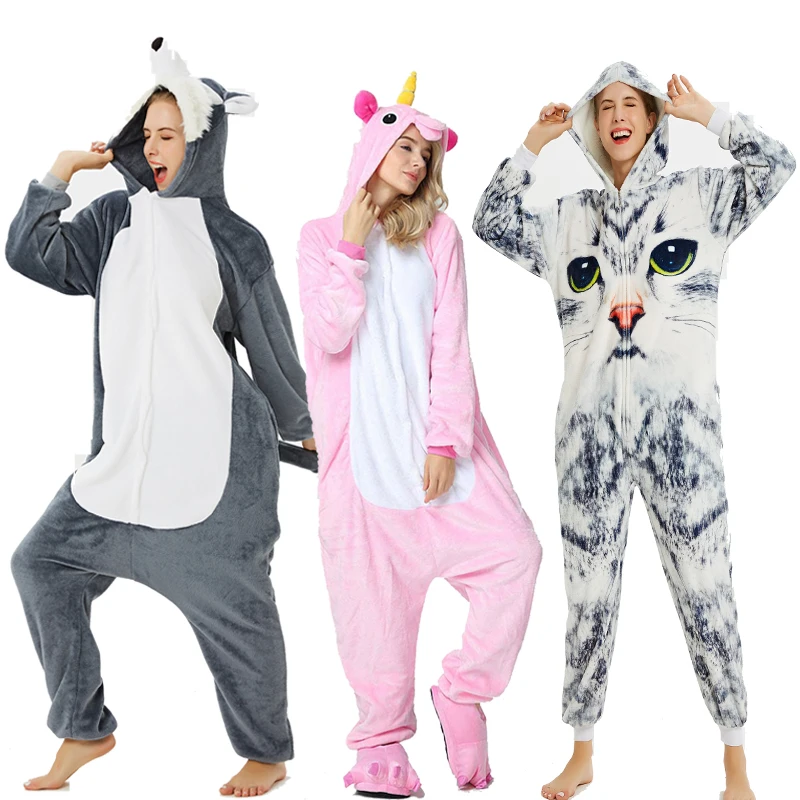Пижама Кигуруми для взрослых и женщин унисекс зима 2020 набор пижам Фланелевая