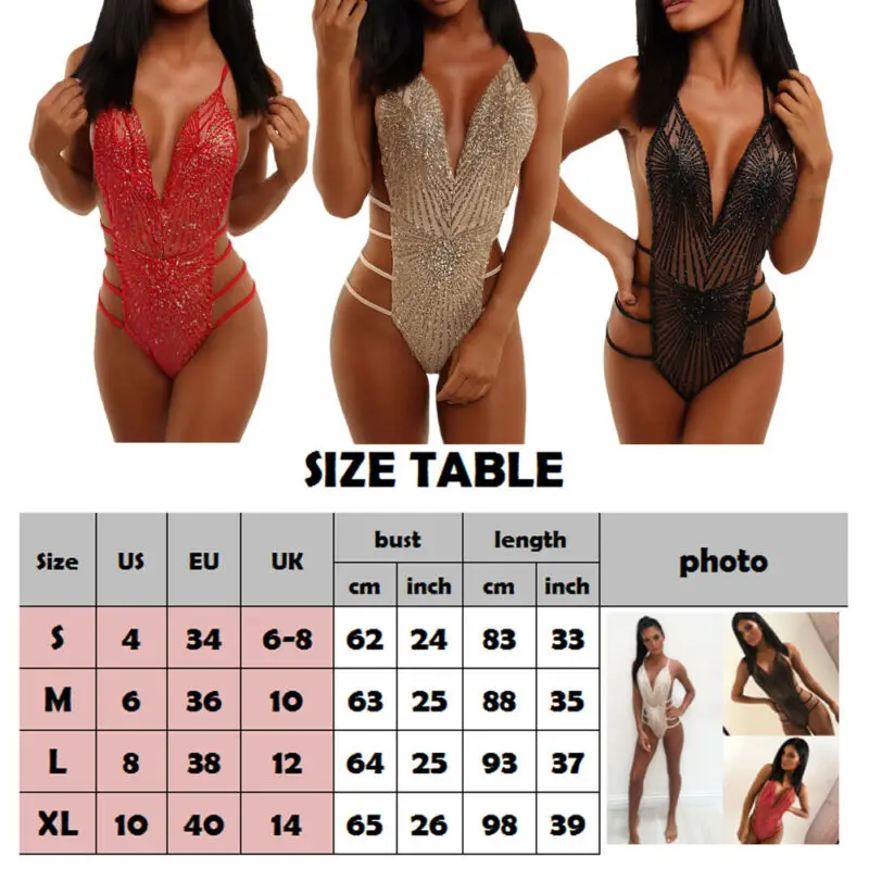 

Brand New Summer Swimwear Women Sexy One Piece Swimsuit Sequnis Straps Backless Monokini Push Up Padded Bra Bikini Bathing Suit