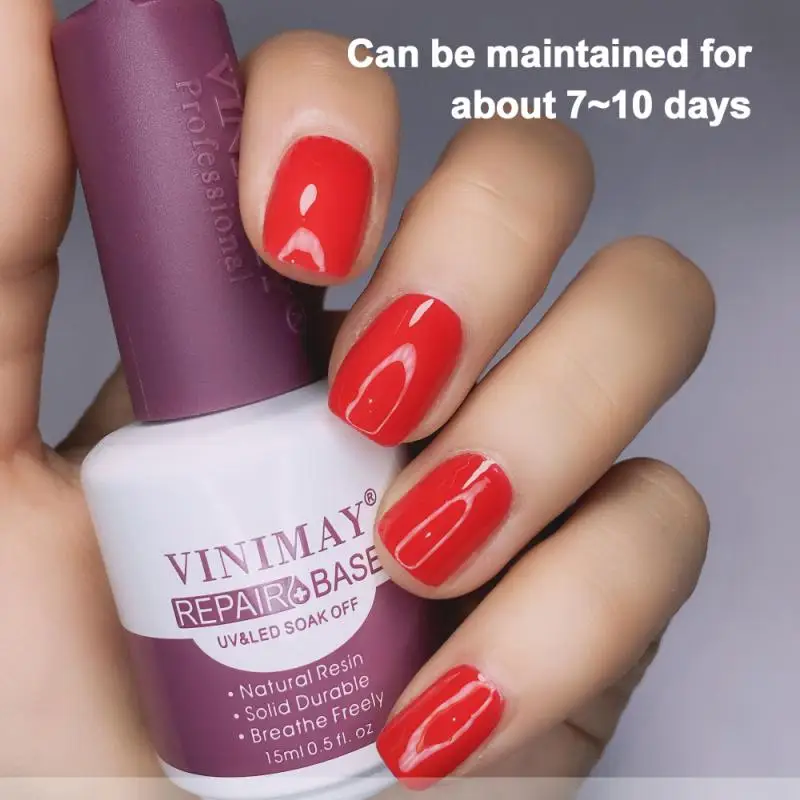 Лак для ногтей на резиновой основе прочный и крепкий не повреждающий ногти