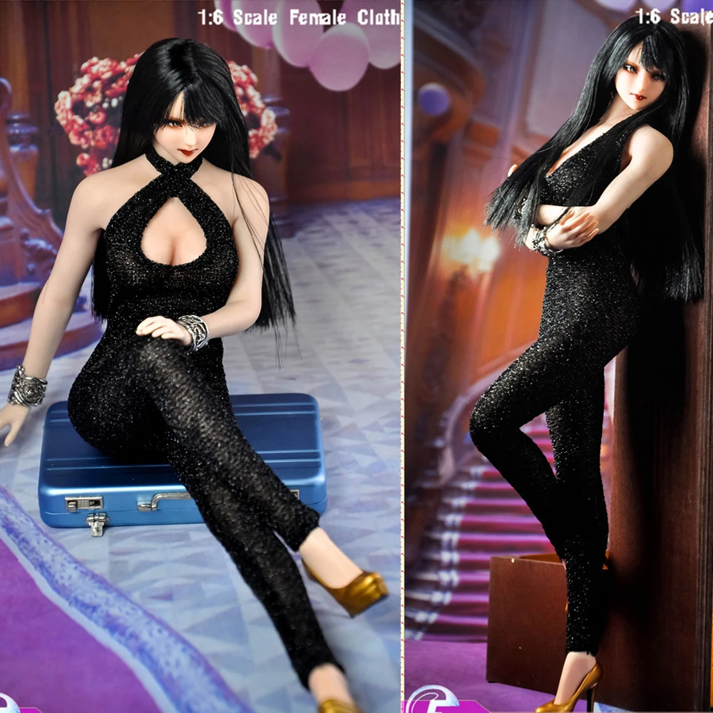 FASToys FA18 02 1/6 с низким вырезом вечернее платье сексуальное комплект женской одежды