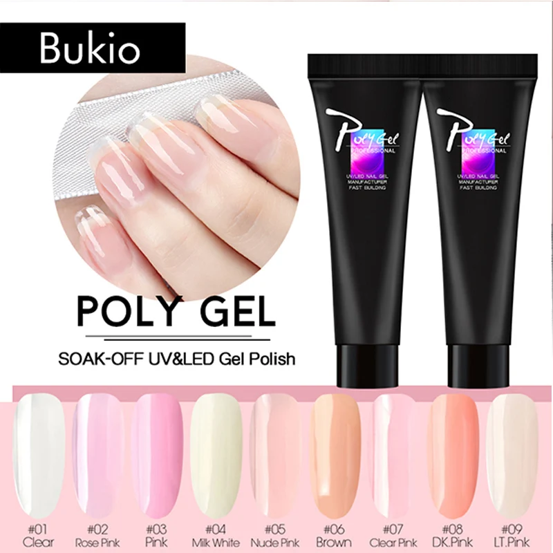 Bukio гель для ногтей полиуф-гель французского дизайна полигелевый акриловый
