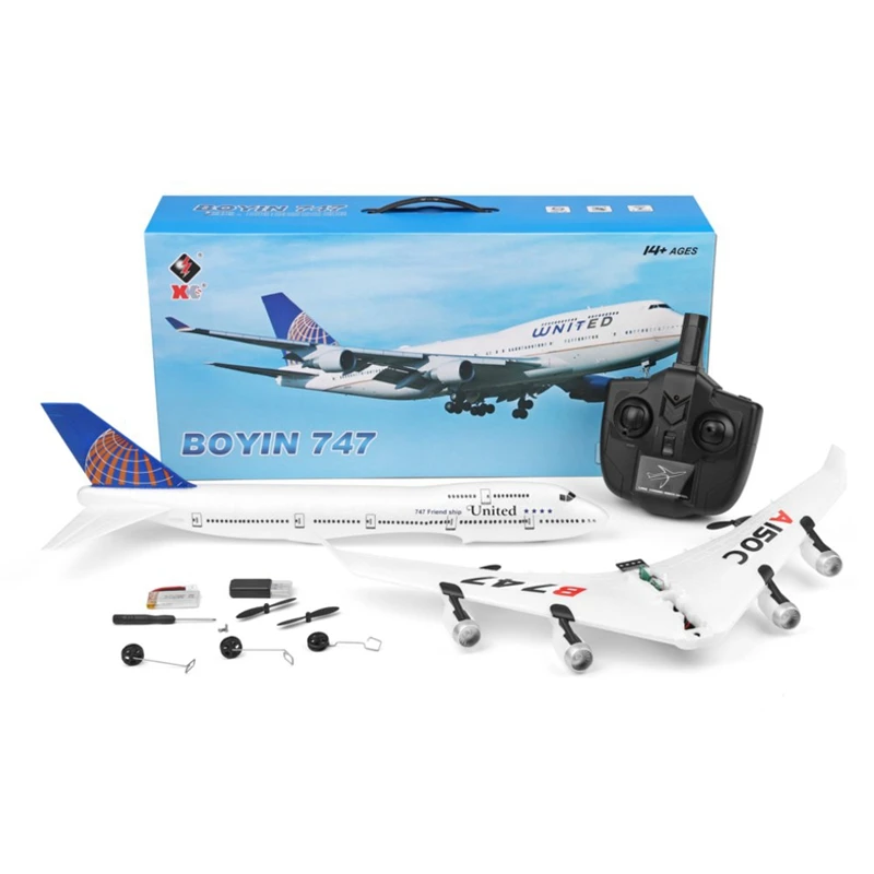 

XK A150-C B747 BOYIN 747 510mm Wingspan EPP 2.4GHz 2CH Dual Motor RC Airplane RTF