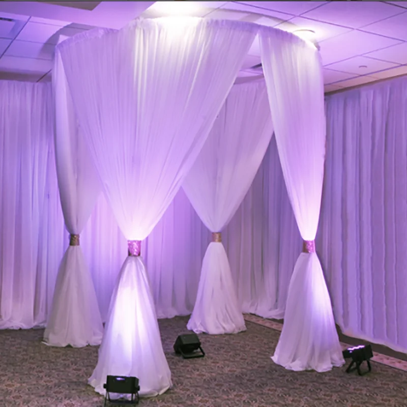 3 м диаметр на высокий круглый круг белая свадебная труба и драпировка павильон