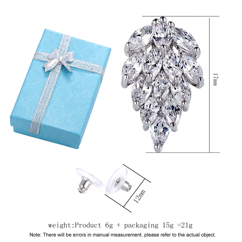 

Rhinestone Shiny Zircon Earrings Geometric Drops Ms. Fashion Crystal stainless steel Earrings Jewelry Girl Woman's Holiday gifts