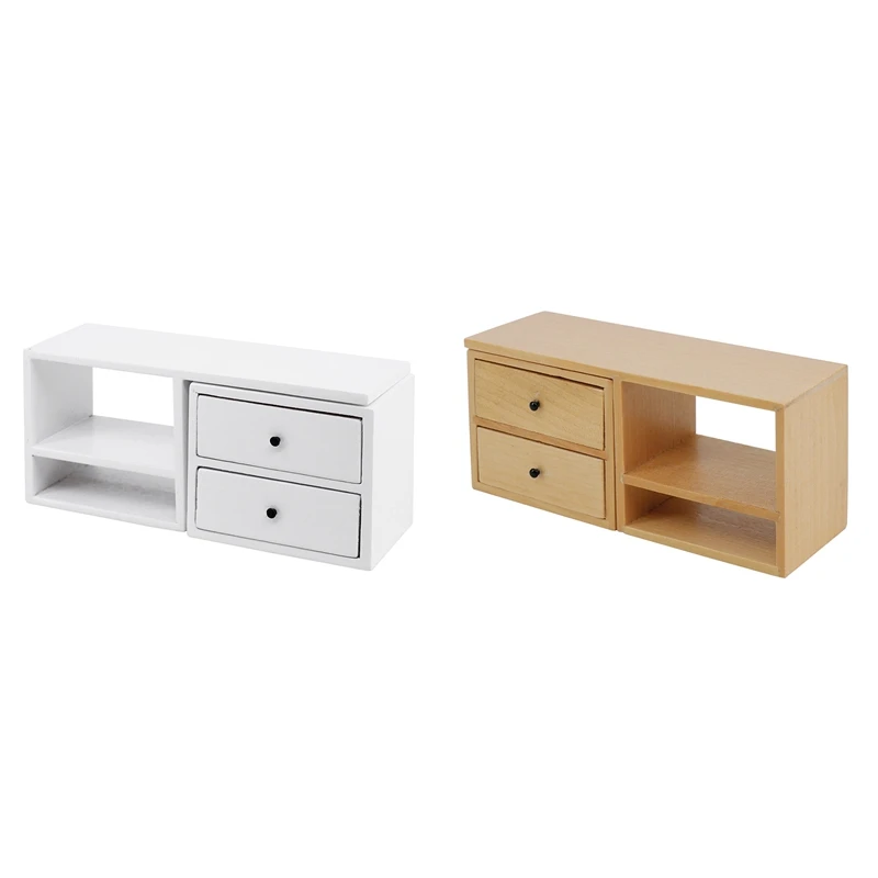 

Деревянный шкаф для кукольного домика в масштабе 1/6 с 2 выдвижными ящиками для кукольного дома, спальни, мебельные украшения Lief