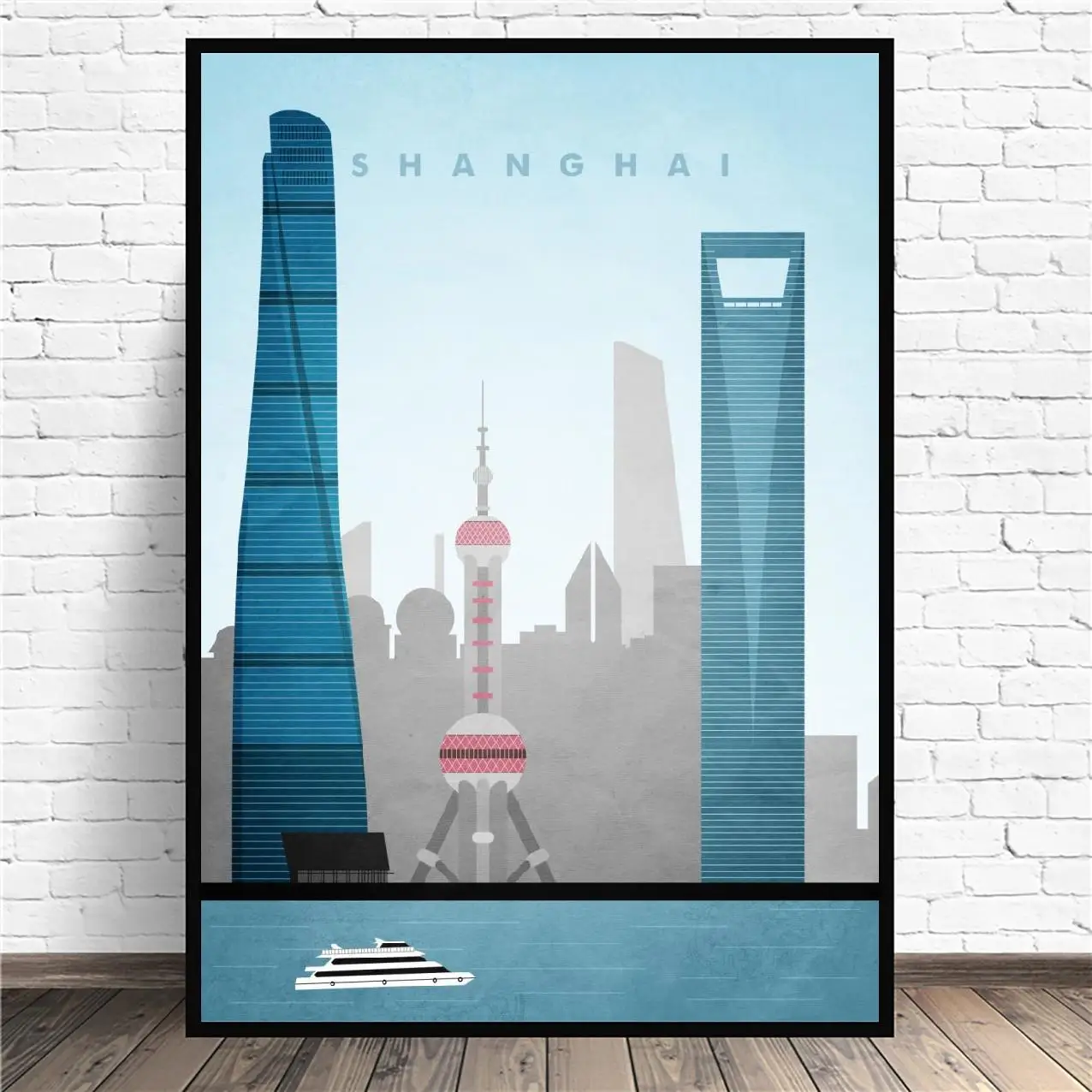 Художественный плакат путешествия в Шанхае настенный Декор для дома | Дом и сад